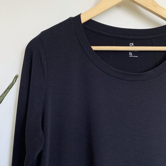 GapFit Breathe Long Sleeve T-Shirt XL Black - Picture 8 of 10